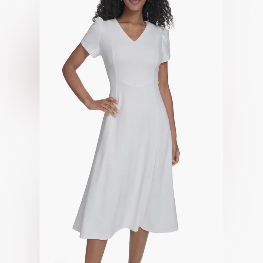 Calvin Klein White Midi Dress